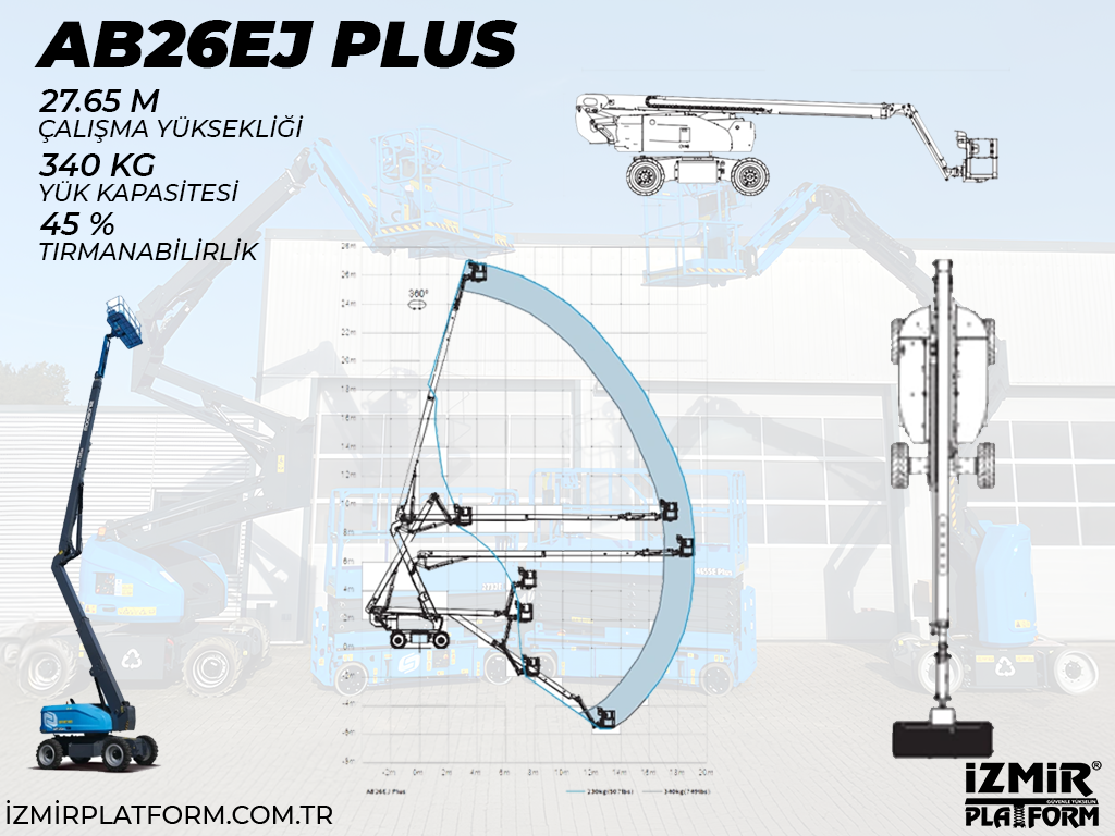 Ak�l� Eklemli Manlift 28 Metrelik